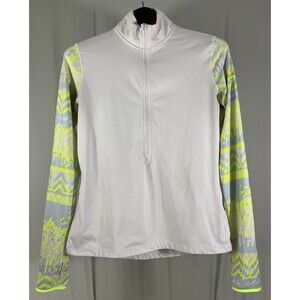 Nike Pro Dri-Fit Women’s Pullover 1/4 Zip Size Large Thumb Holes Modern Aztec